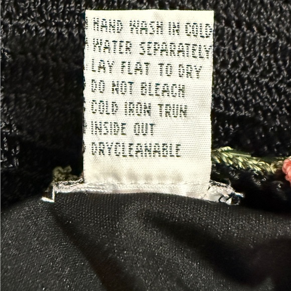 Y2K Black Crochet Floral Dress by Cachet - Size S - Picture 13 of 13